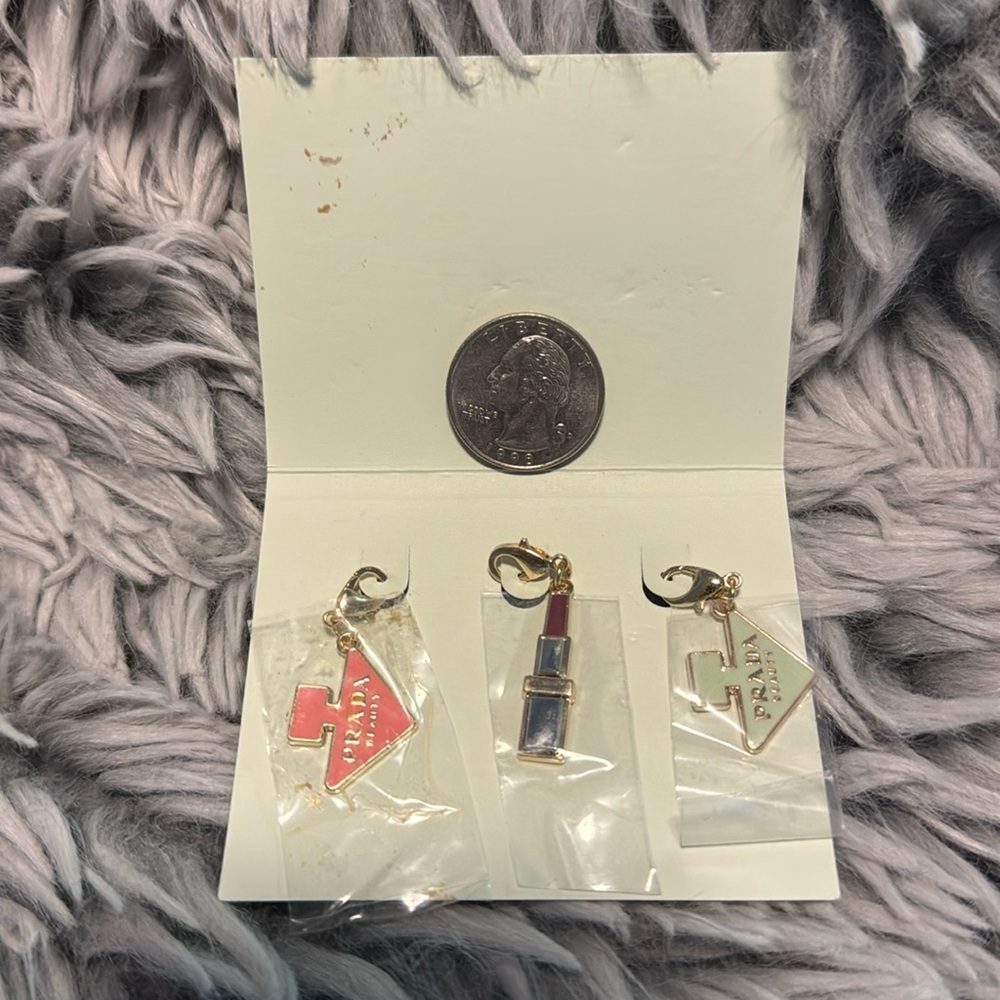 New in box/Sleeve Prada Beauty GWP Set of 3 Charms